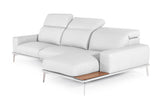 VIG Furniture Estro Salotti Villeneuve - Modern White Italian Leather Sectional Sofa VGNTVILLENEUVE-WHT