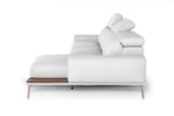 VIG Furniture Estro Salotti Villeneuve - Modern White Italian Leather Sectional Sofa VGNTVILLENEUVE-WHT