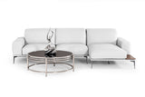 VIG Furniture Estro Salotti Villeneuve - Modern White Italian Leather Sectional Sofa VGNTVILLENEUVE-WHT