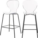 Clarion Lucite Polycarbonate Contemporary Stool - Set of 2