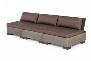 VIG Furniture Modrest Delaware - Modern Concrete Modular Sectional Sofa Set with Square Coffee Table VGLB-RIVI-SQR-SET