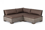 VIG Furniture Modrest Delaware - Modern Concrete Modular Sectional Sofa Set with Square Coffee Table VGLB-RIVI-SQR-SET