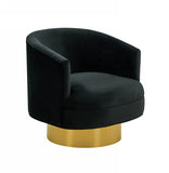 Divani Casa Basalt - Modern Black Fabric Accent Chair