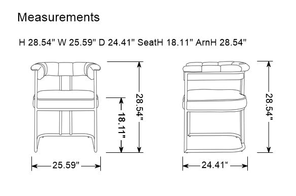 VIG Furniture Modrest Bavaria - Modern Dining Chair VGRH-RHS-DC-115