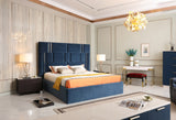 VIG Furniture Modrest Adonis - Modern Blue Fabric Bed VGVCBD096-19