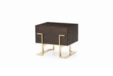 VIG Furniture Modrest Moontide Modern Smoked Ash & Gold Nightstand VGVCJ1922-D