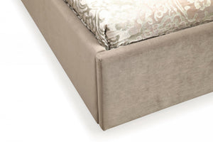 VIG Furniture Modrest Moontide - Glam Beige Velvet and Brushed Brass Bed VGVCBD1922-19-BED VGVCBD1922-19-BED