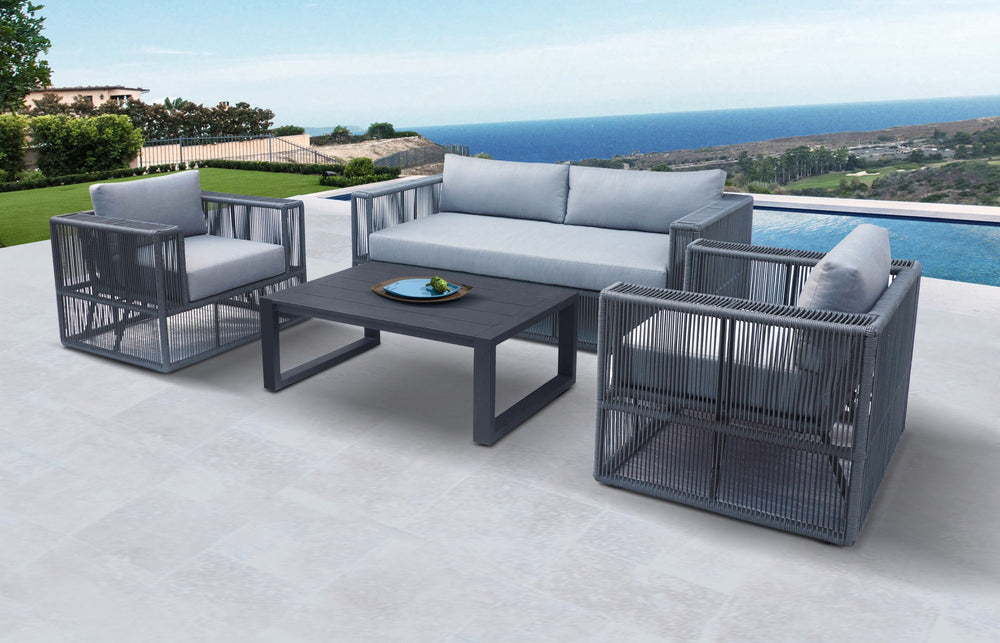 VIG Furniture Renava Whimsy - Modern Outdoor Light Grey & Dark Grey Sofa Set VGGE-MARGE