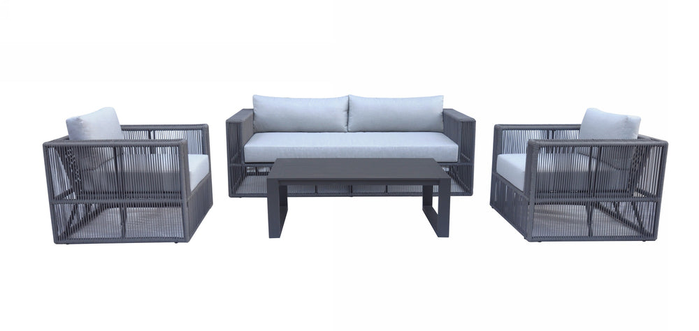VIG Furniture Renava Whimsy - Modern Outdoor Light Grey & Dark Grey Sofa Set VGGE-MARGE