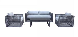 VIG Furniture Renava Whimsy - Modern Outdoor Light Grey & Dark Grey Sofa Set VGGE-MARGE