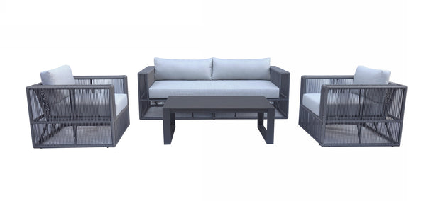 VIG Furniture Renava Whimsy - Modern Outdoor Light Grey & Dark Grey Sofa Set VGGE-MARGE