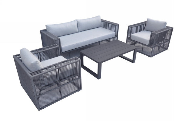 VIG Furniture Renava Whimsy - Modern Outdoor Light Grey & Dark Grey Sofa Set VGGE-MARGE