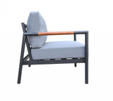 VIG Furniture Renava Kiowa - Modern Outdoor Grey & Black Sofa Set VGGE-BRIZE