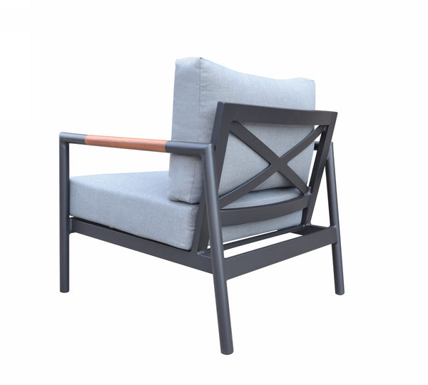 VIG Furniture Renava Kiowa - Modern Outdoor Grey & Black Sofa Set VGGE-BRIZE