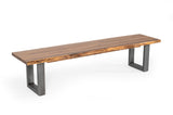 VIG Furniture Modrest Secota - Live Edge Acacia Wood Bench VGWH181190902-BENCH