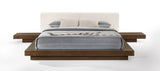 VIG Furniture Modrest Tokyo - Contemporary Walnut and White Platform Bed  VGMABR-90-WAL-WHT
