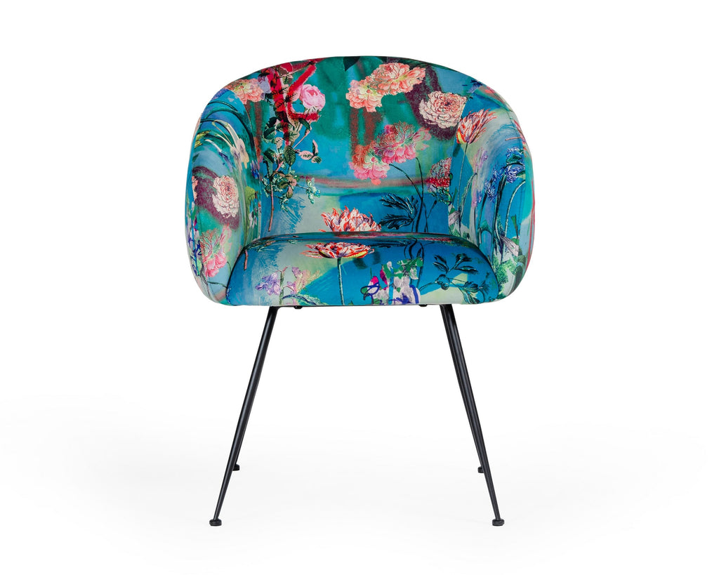 VIG Furniture Modrest Roxann - Contemporary Floral Velvet Dining Chair VGEUMC-9292CH-A