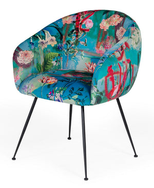 VIG Furniture Modrest Roxann - Contemporary Floral Velvet Dining Chair VGEUMC-9292CH-A