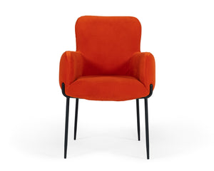 VIG Furniture Modrest Frisco - Mid-Century Orange Velvet dining Chair VGEUMC-9577CH-A
