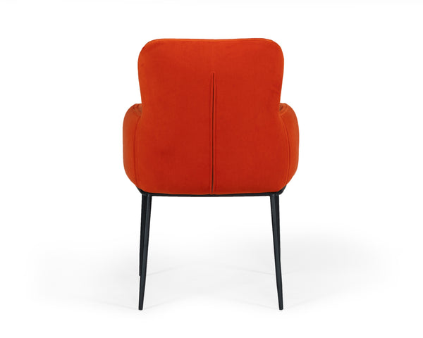 VIG Furniture Modrest Frisco - Mid-Century Orange Velvet dining Chair VGEUMC-9577CH-A