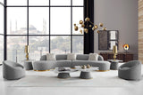 VIG Furniture Divani Casa Frontier - Glam Grey Fabric Sectional Sofa VGODZW-943