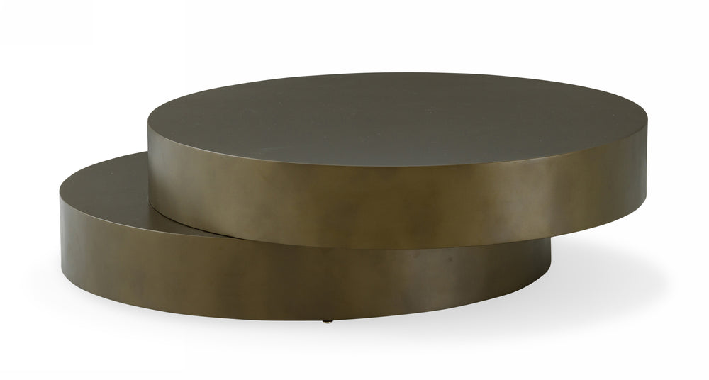 VIG Furniture Modrest Grayson - Glam Brushed Bronze Metallic Coffee Table VGODLZ-218C