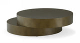 Modrest Grayson - Glam Brushed Bronze Metallic Coffee Table