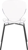 Clarion Lucite Polycarbonate / Metal Contemporary Matte Black Dining Chair - 19.5" W x 19" D x 32.5" H