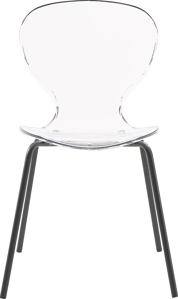 Clarion Lucite Polycarbonate / Metal Contemporary Matte Black Dining Chair - 19.5" W x 19" D x 32.5" H