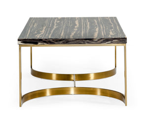 VIG Furniture Modrest Greely - Glam Black and Gold Marble Coffee Table VGODLZ-178C