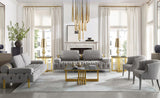 VIG Furniture Divani Casa Ladera - Glam Grey and Gold Fabric Sofa VGODZW-9106 VGODZW-9106