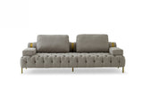 VIG Furniture Divani Casa Ladera - Glam Grey and Gold Fabric Sofa VGODZW-9106 VGODZW-9106