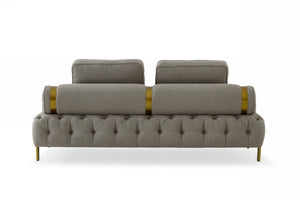 VIG Furniture Divani Casa Ladera - Glam Grey and Gold Fabric Sofa VGODZW-9106 VGODZW-9106