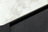 VIG Furniture Modrest Peak - Modern White Ceramic/Black Oak/Rosegold Buffet  VGHB350M
