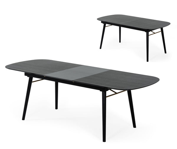 VIG Furniture Modrest Addax - Modern Black Extendable Dining Table VGMAMIT-8109