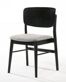 Modrest Addax - Modern Black and Grey Fabric Dining Chair- Set of 2