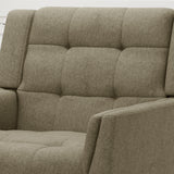 Candace Mid Century Modern Fabric Arm Chair, Mocha