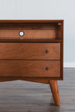 Alpine Furniture Flynn Large Nightstand, Acorn 966-22 Acorn Mahogany Solids & Okoume Veneer 28 x 15 x 26