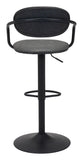 Zuo Modern Kirby 100% Polyurethane, Plywood, Steel Modern Commercial Grade Barstool Vintage Black, Black 100% Polyurethane, Plywood, Steel