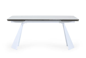 VIG Furniture Modrest Encanto - Modern White Ceramic Dining Table VGNS8762-DT
