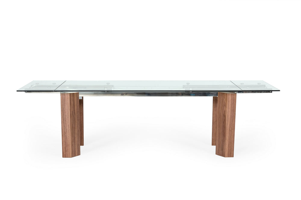 VIG Furniture Modrest Helena -  Modern Extendable Glass Dining Table - Large   VGEWD2048MA