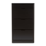 Baxton Studio Cayla Modern and Contemporary Black Wood Shoe Cabinet