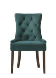 Farren Transitional Side Chair Green Velvet & Espresso Finish 77166-ACME