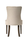 Farren Transitional Side Chair Beige Fabric & Espresso Finish 77172-ACME