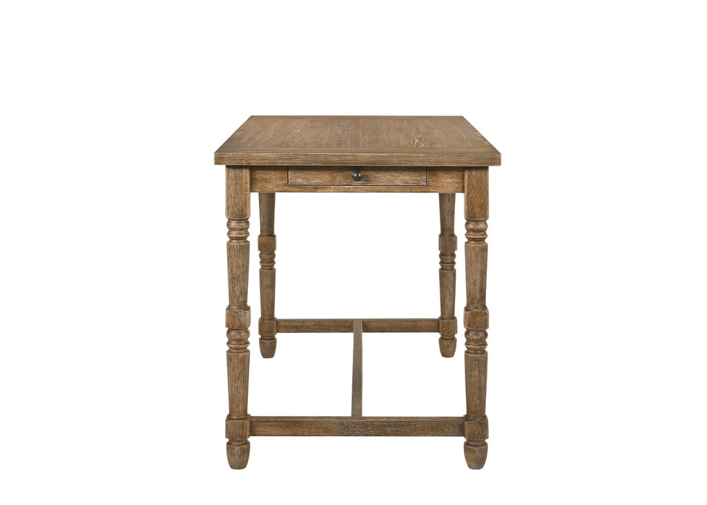 Farsiris Transitional Counter Height Table Weathered Oak Finish 77175-ACME