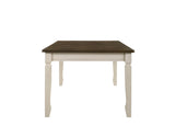 Fedele Transitional Dining Table Weathered Oak & Cream Finish 77190-ACME