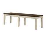 Fedele Transitional Bench Weathered Oak & Cream Finish 77193-ACME