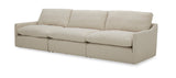 VIG Furniture Divani Casa Fedora - Modern White Fabric Sectional Sofa + Ottoman VGKKKF2637-B1223