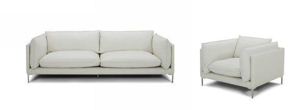 VIG Furniture Divani Casa Harvest - Modern White Full Leather Sofa VGKKKF2627-L2927-SOFA