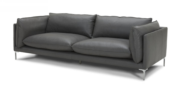 VIG Furniture Divani Casa Harvest - Modern Grey Full Leather Sofa VGKKKF2627-L2925-SOFA